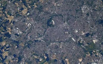 Une photo aérienne de Lille prise par un astronaute